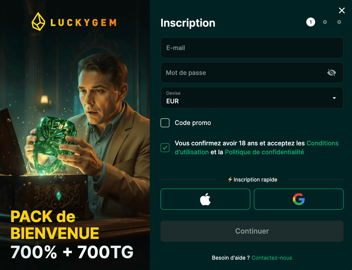 LuckyGem login